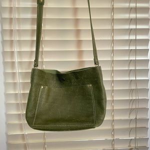 Portland Leather Modified Mini Crossbody Bag in Kiwi
